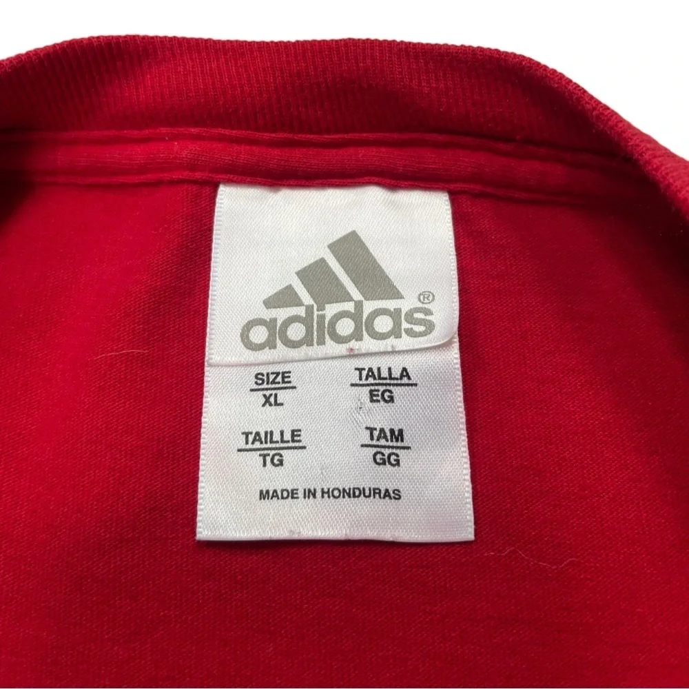 Vintage Adidas Y2K Men’s Baseball Red Shirt